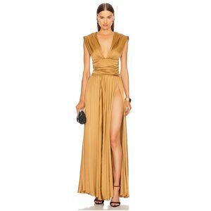 a line green dress Magda Mint Green Deep V Neck Halter A-line Midi Dress